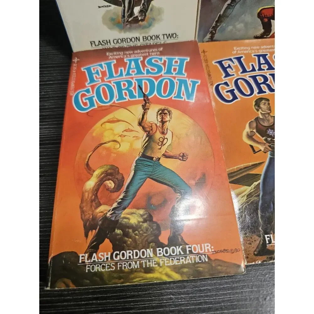 6 Flash Gordon Ace Paperback Lot Vintage 1980s